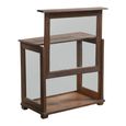 Unique One of a Kind - Display Cabinet - 1 Door - Countertop - Rustic Brown - Glass and Wood