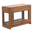 Unique One of a Kind - Wall Display Cabinet - 1 Door - Rustic Natural - Glass and Wood