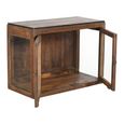 Unique One of a Kind - Wall Display Cabinet - 2 Door - Rustic Brown - Glass and Wood