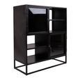 Dax Display Cabinet - 2 Door - Black - Glass and Metal