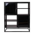 Dax Display Cabinet - 2 Door - Black - Glass and Metal