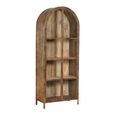 Girare Display Cabinet - Arch - 2 Door - Brown - Glass and Metal