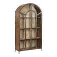 Girare Display Cabinet - Arch - Wide - 2 Door - Brown - Glass and Metal