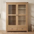 Treviso Oak Display Cabinet - Low - 2 Door