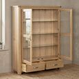 Treviso Oak Display Cabinet - Low - 2 Door