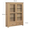 Treviso Oak Display Cabinet - Low - 2 Door