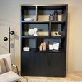 Jaxx Display Cabinet - 3 Door - Black - Mango Wood
