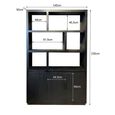 Jaxx Display Cabinet - 3 Door - Black - Mango Wood