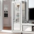 Dama Italian White Vitrine - 1 Left Door - Chrome Trim  