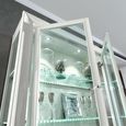 Dama Italian White Vitrine - 2 Door - Chrome Trim