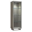 Volare Italian Display Cabinet - 1 Left Glass Door - with LED Light - Venetian Grey