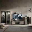 Volare Italian Display Cabinet - 1 Left Glass Door - with LED Light - Venetian Grey
