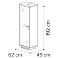 Volare Italian Display Cabinet - 1 Left Glass Door - with LED Light - Venetian Grey
