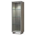 Volare Italian Display Cabinet - 1 Left Glass Door - with LED Light - Venetian Grey