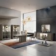 Volare Italian Display Cabinet - 2 Glass Door - with LED Light - Venetian Grey