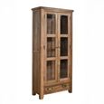 Dorset Display Cabinet - 2 Door - 1 Drawer - Rustic - Mango Wood