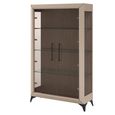 Prestige Italian Display Cabinet - 2 Glass Door - Urban Velvet and Rich Tobacco