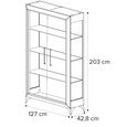Prestige Italian Display Cabinet - 2 Glass Door - Urban Velvet and Rich Tobacco