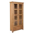 Melbourne Country Oak Display Cabinet - 2 Door - 1 Drawer - Rustic