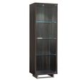 Volare Italian Vitrine - 1 Right Glass Door - with LED Light - Walnut