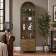 Brushed Gold Metal 1 Door Display Cabinet thumbnail