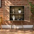 Brushed Gold Metal 2 Door Display Cabinet thumbnail