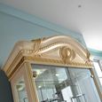Aida Italian Display Cabinet - 2 Glass Door 1 Drawer - Ivory