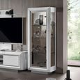 Elite Italian Bianco Antico Solid Wood 1 Door Vitrine thumbnail