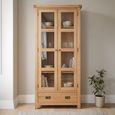 Melbourne Natural Oak 2 Door 1 Drawer Display Cabinet thumbnail