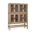 Virelle Natural Mindi Wood Multi Door Display Cabinet thumbnail 2