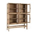 Virelle Natural Mindi Wood Multi Door Display Cabinet thumbnail 3