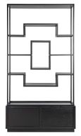 Bonvoy Black Oak Shelving Unit with Storage