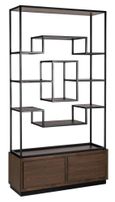 Bonvoy Brown Oak Shelving Unit with Storage