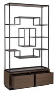 Bonvoy Brown Oak Shelving Unit with Storage