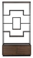 Bonvoy Brown Oak Shelving Unit with Storage