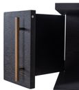 Cambon Dark Oak and Brass Storage Shelving Unit