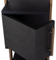 Cambon Dark Oak and Brass Storage Shelving Unit