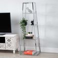 Logan Display Unit - Ladder - Glass and Chrome