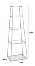Logan Display Unit - Ladder - Glass and Chrome