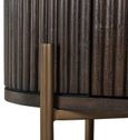 Luxor Brushed Brass Ribbed 1 Door Large Curved Cabinet