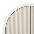 Tivoli White Ribbed 2 Door Arched Cabinet with Gold Trim