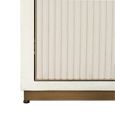 Tivoli White Ribbed 2 Door Arched Cabinet with Gold Trim