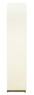 Tivoli White Ribbed 2 Door Arched Cabinet with Gold Trim