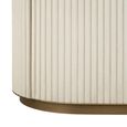 Tivoli White Ribbed Storage Shelving Unit with Gold Trim