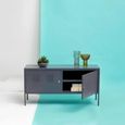 Academy Metal Small Sideboard - 2 Door - 118cm - Grey