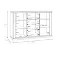 Pontypool Sideboard - 2 Door - 4 Drawer - Medium - Dark Grey and Light Oak