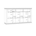 Pontypool Sideboard - 3 Door - 3 Drawer - Large - White and Riva Oak