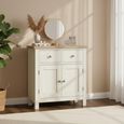 Modern Small Sideboard - 75cm - 2 Door - White Painted