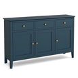 Harrogate Medium Sideboard - 130cm - 3 Door - Blue
