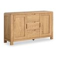 Thurlestone Curved Medium Sideboard - 2 Door - Oak - 130cm